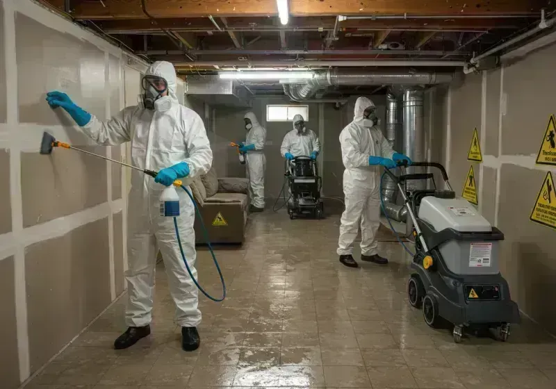 Basement Moisture Removal and Structural Drying process in Ouray County, CO